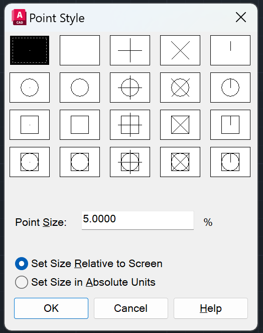 AutoCAD Point - Drawing Tools in AutoCAD