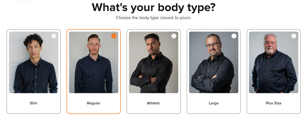 Step 14: Choose Body Type - Aragon AI