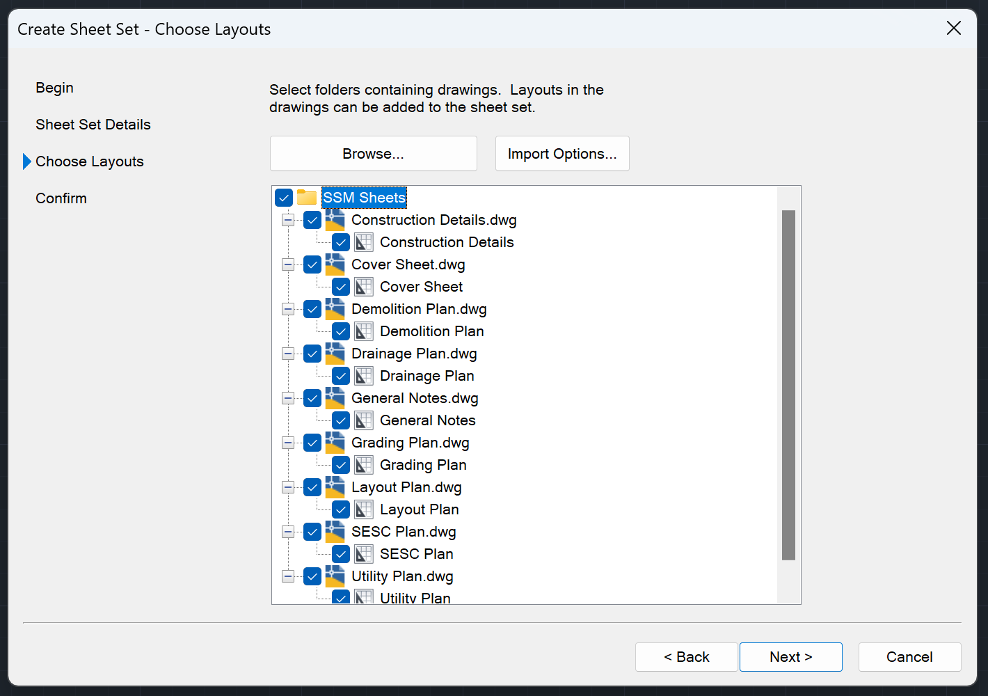 Existing Drawing Sheet Set - 3 (AutoCAD Sheet Set Manager)